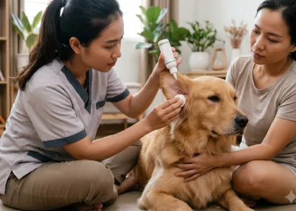 Hướng dẫn vệ sinh tai cho chó mèo tại nhà đúng cách