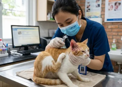 Mèo Thường Xuyên Gãi Tai Và Lắc Đầu Có Đáng Lo Không?