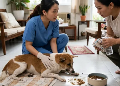 Vì sao chó thường nôn sau khi ăn và cách xử lý tại nhà?