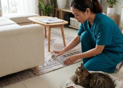 Chó mèo bị bọ chét: Có cần điều trị cả môi trường sống không?